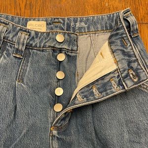 Pilcro button fly denim skirt